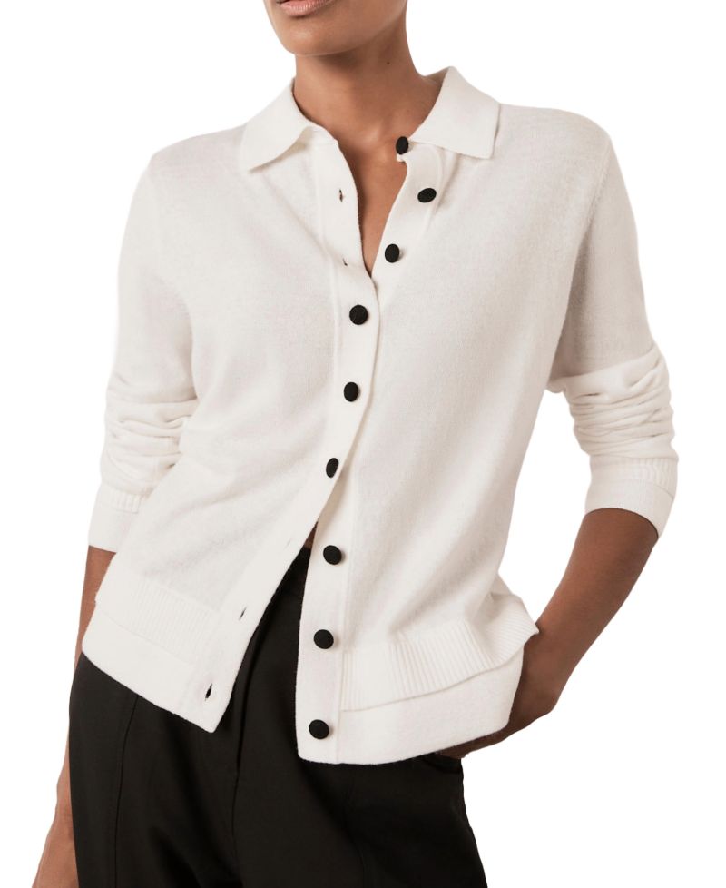 Women's Button-Front Layered Cotton-Blend Top