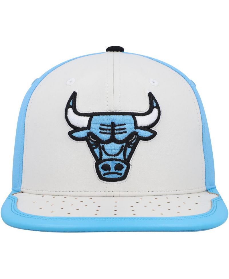 Men's White, Light Blue Chicago Bulls Day One Snapback Hat