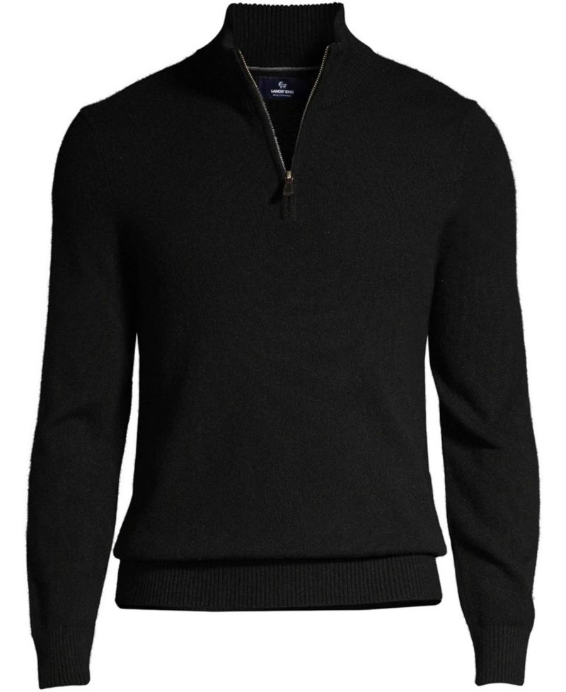 Men's Fine Gauge Cashmere Quarter Zip Sweater
