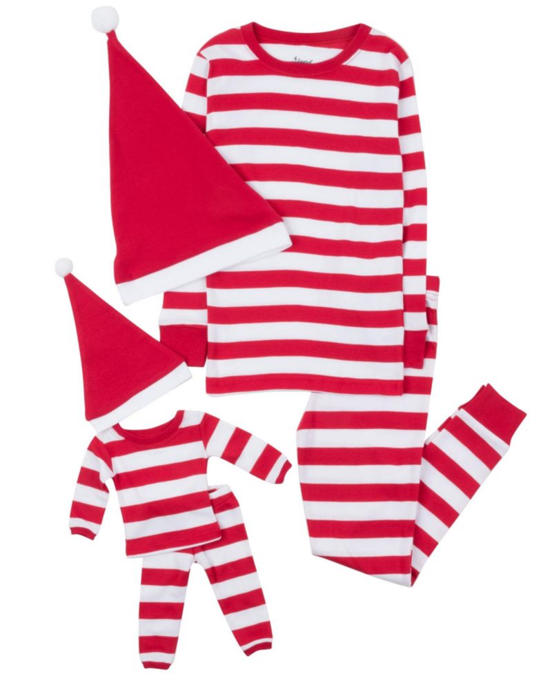 Matching Girls and Doll Cotton Holiday Pajamas