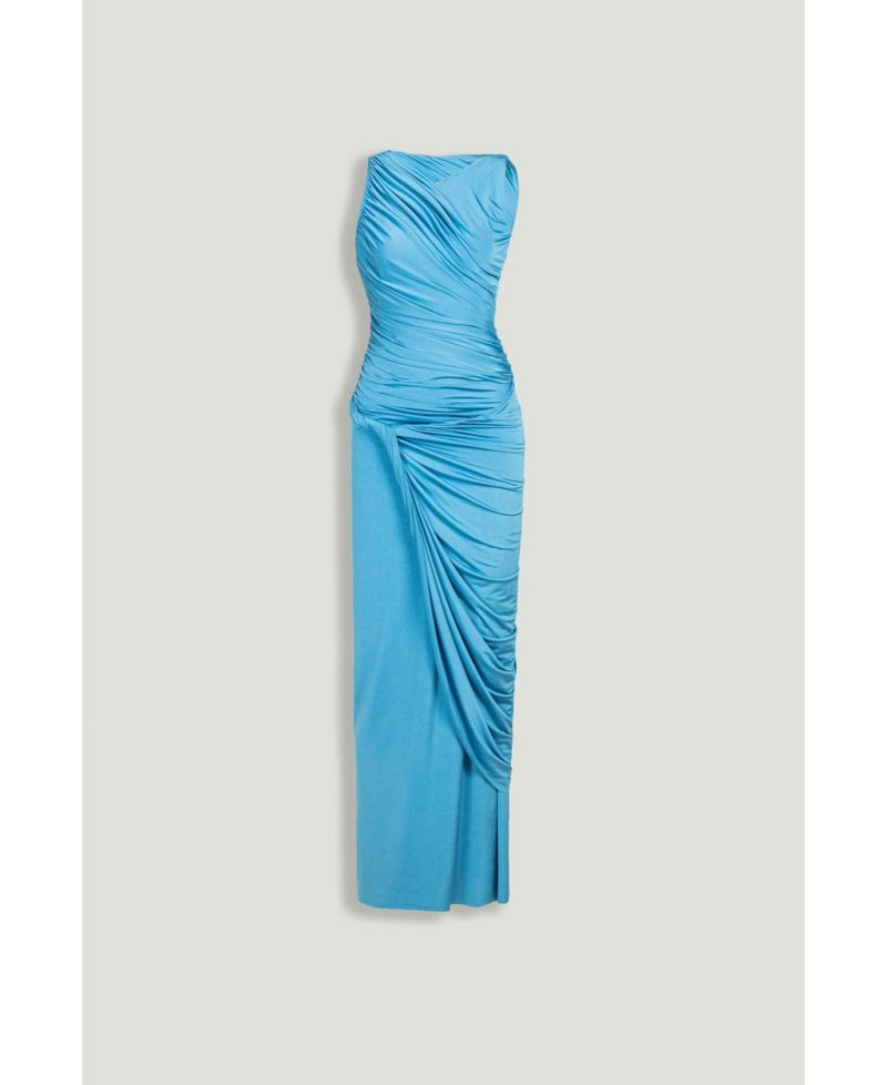 Women's Draped Sleeveless Maxi Dress