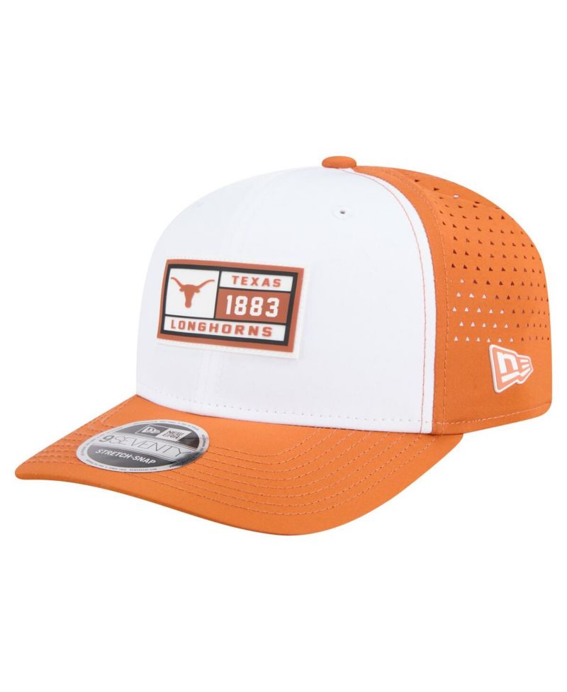 Men's White/Texas Orange Texas Longhorns Perforated Patched 9SEVENTY Adjustable Hat