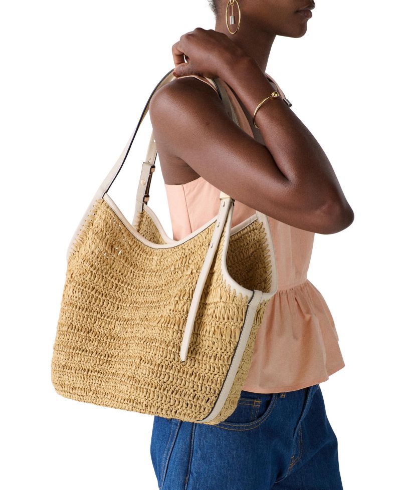 Deco Tulip Straw Large Tote Bag