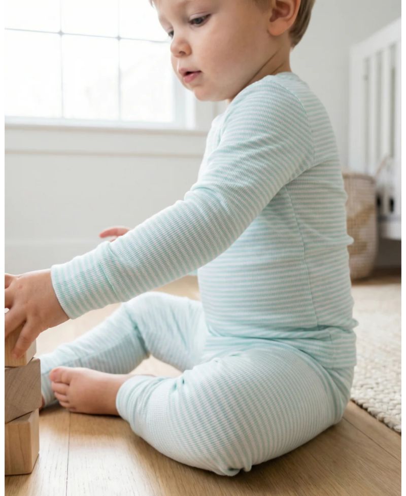 Baby Boys Cloud Stripe Pajama Set