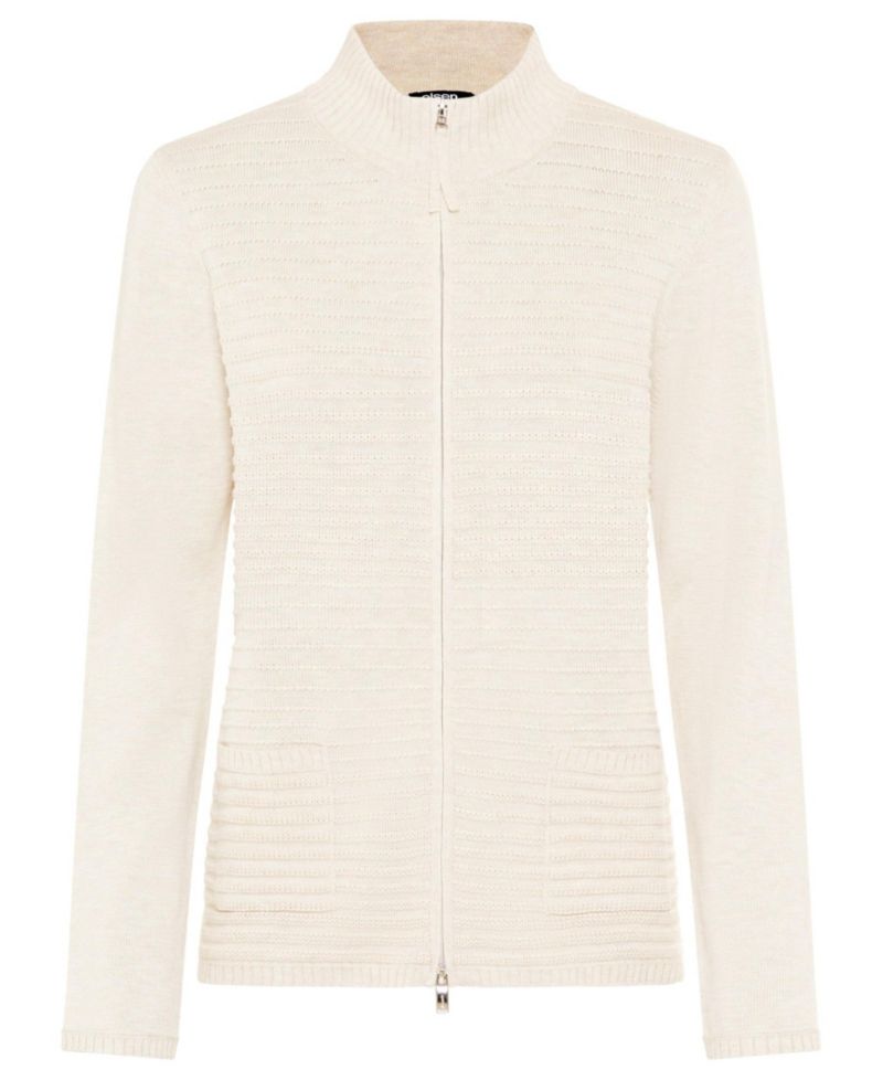 Women's Rib Knit Zip Front Cardigan