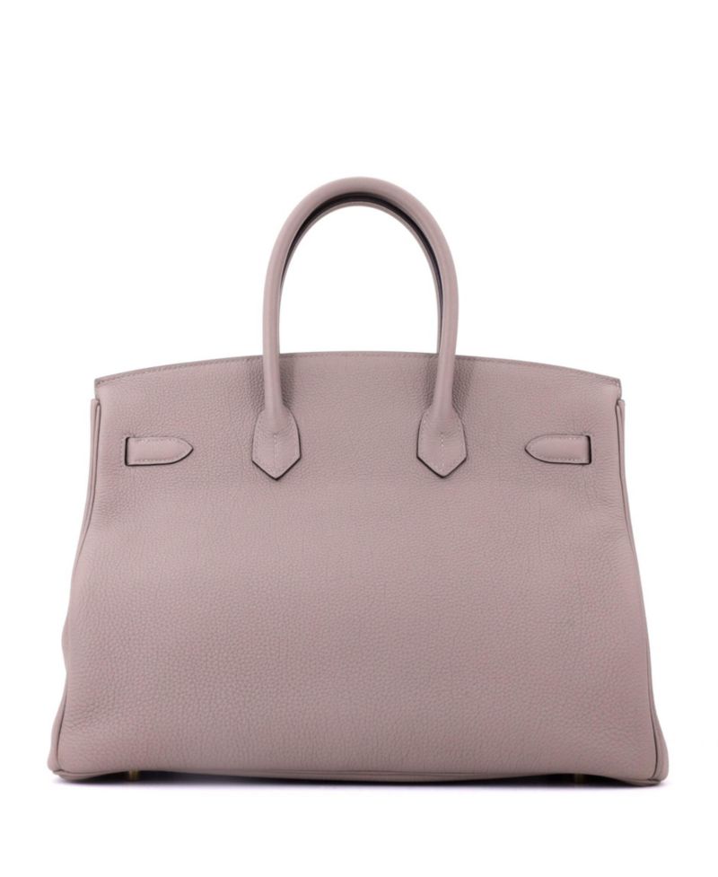 Birkin 35 Handbag Grey Togo with Gold Hardware