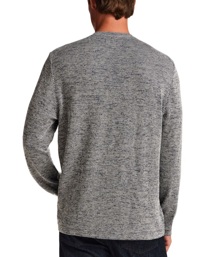 Men's Vertical Texture Mixy Henley T-Shirt