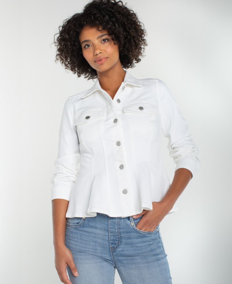 Women's Fit and Flare Trucker Denim Collar Jacket