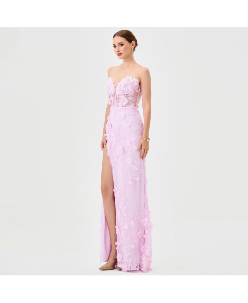 Women's Teri 3D Floral Gown