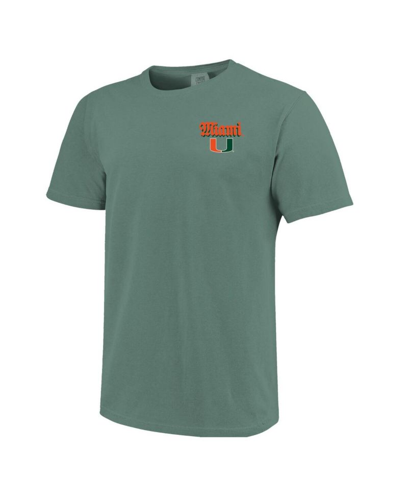 Men's and Women's Green Miami Hurricanes Hyper Local Mascot Swamp T-Shirt