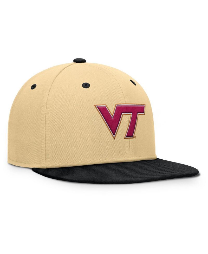 Men's Gold/Black Virginia Tech Hokies Balance Fitted Hat