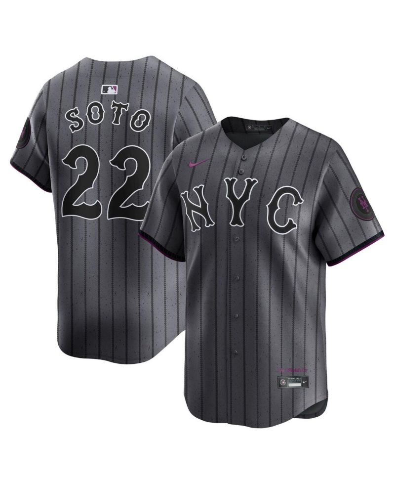 Men's Juan Soto Gray New York Mets City Connect Limited Jersey