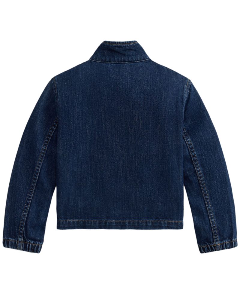 Girls' 2T-6X Indigo Denim Mockneck Jacket
