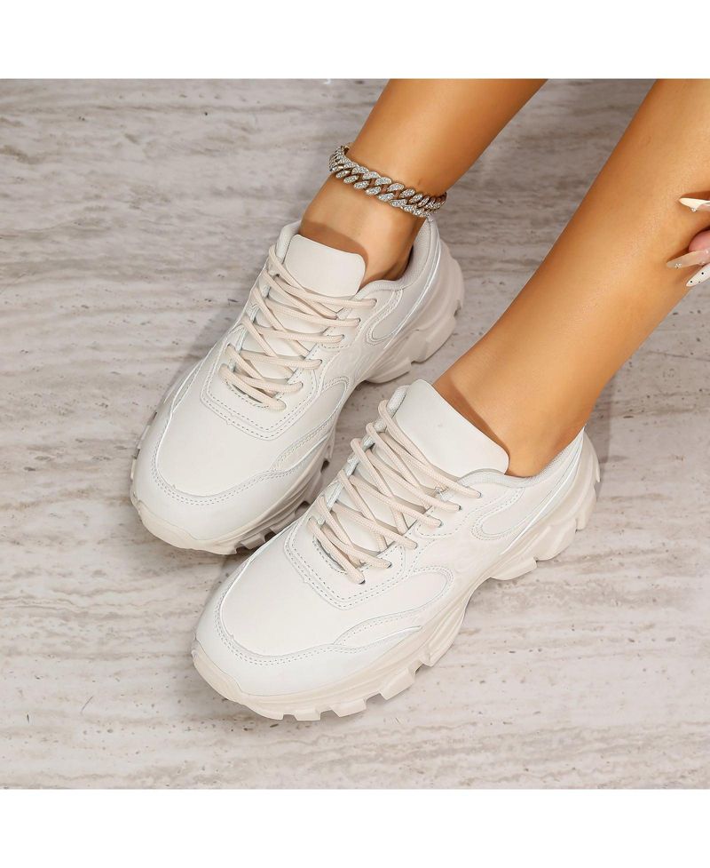 Lidia Mixed Material Sneakers
