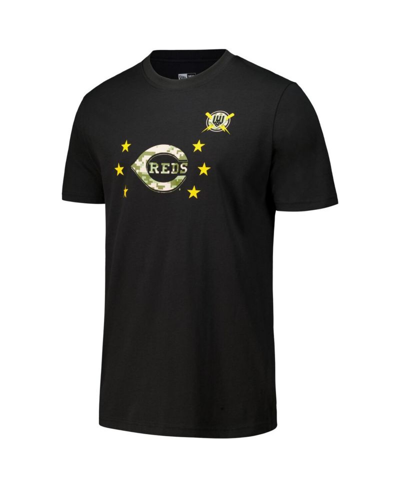 Men's Black Cincinnati Reds 2024-Armed Forces Day T-Shirt