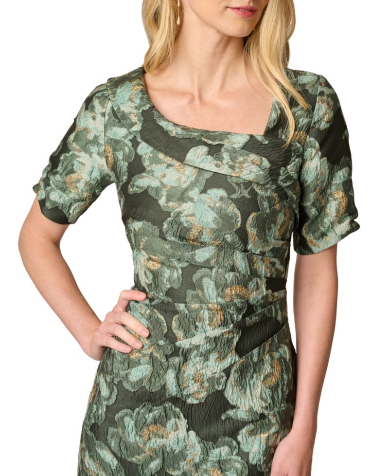 Women's Asymmetric Mermaid Floral Gown