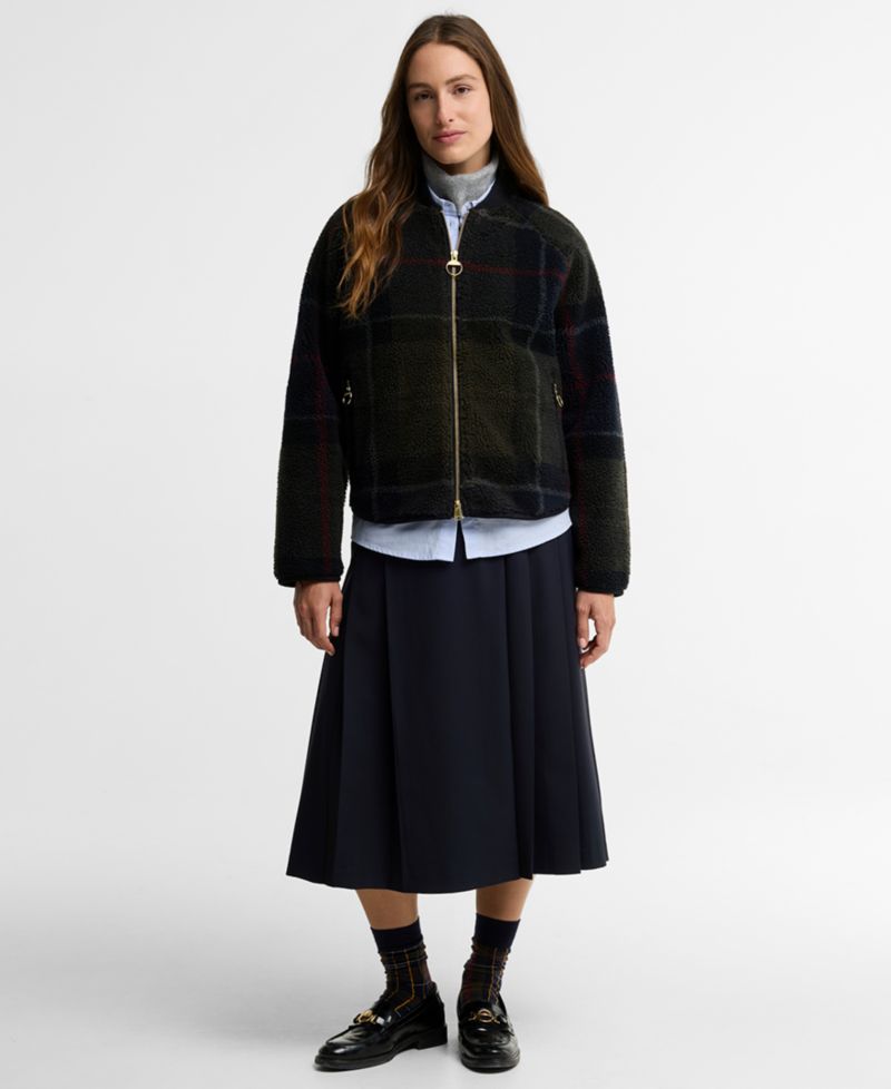 Women's Kirklees Tartan Jacquard Half-Zip Fleece Jacket