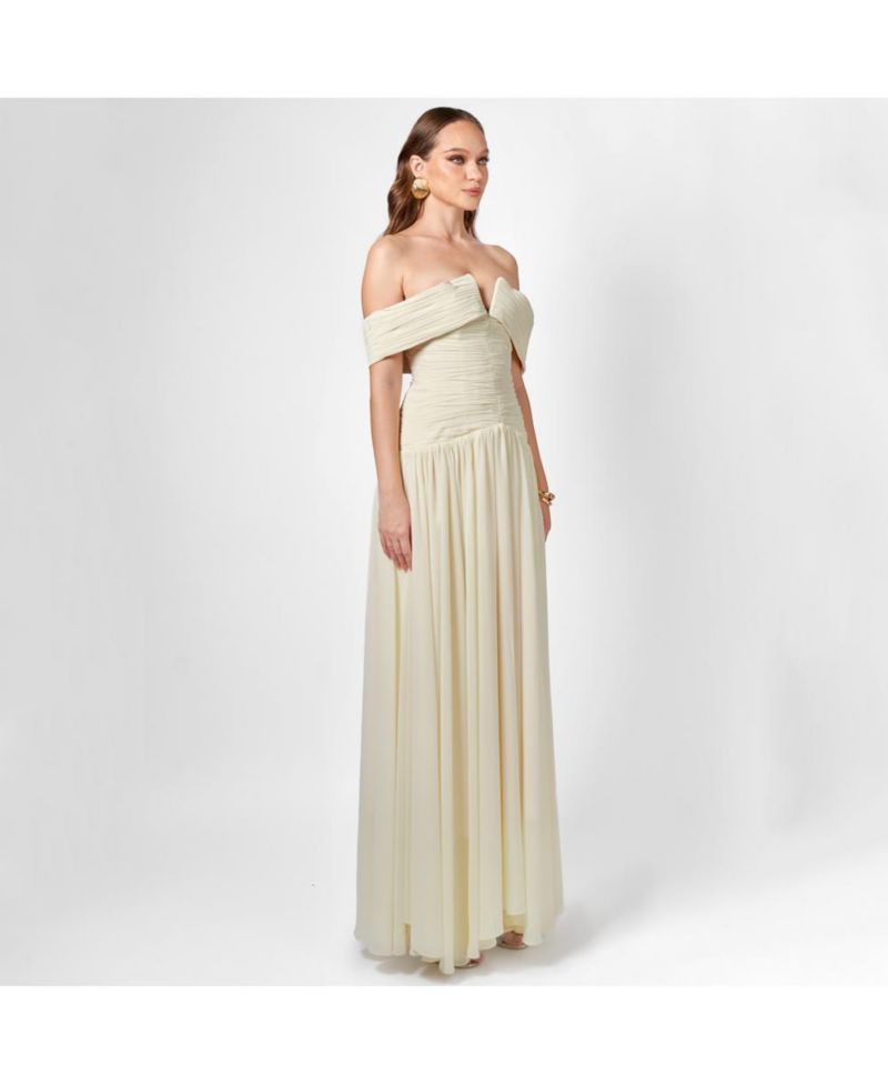 Women's Keecia Off Shoulder Chiffon Gown