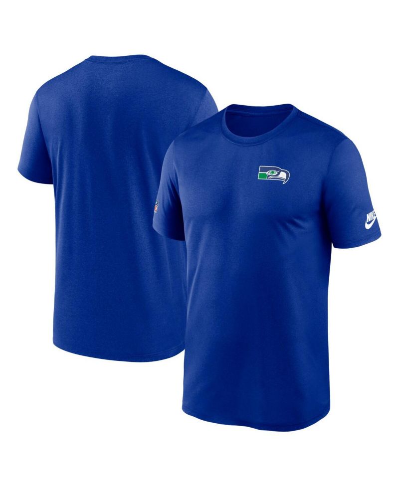 Men's Royal Seattle Seahawks Sideline Alt Pack Small Logo Legend Performance T-Shirt