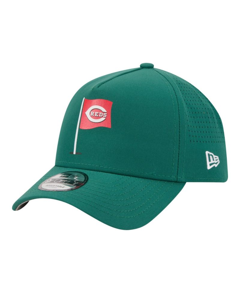 Men's Green Cincinnati Reds Pin Seeker 9FORTY A-Frame Adjustable Hat
