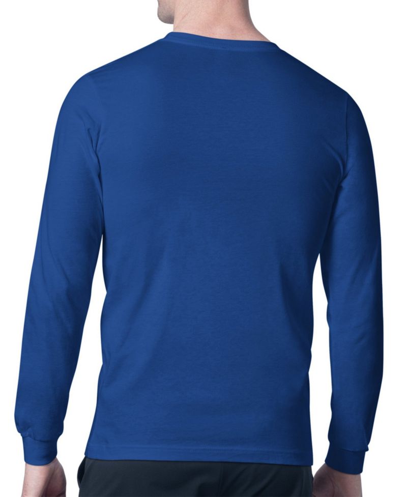 Men's Royal Indianapolis Colts Team Track Graphic Long Sleeve T-Shirt
