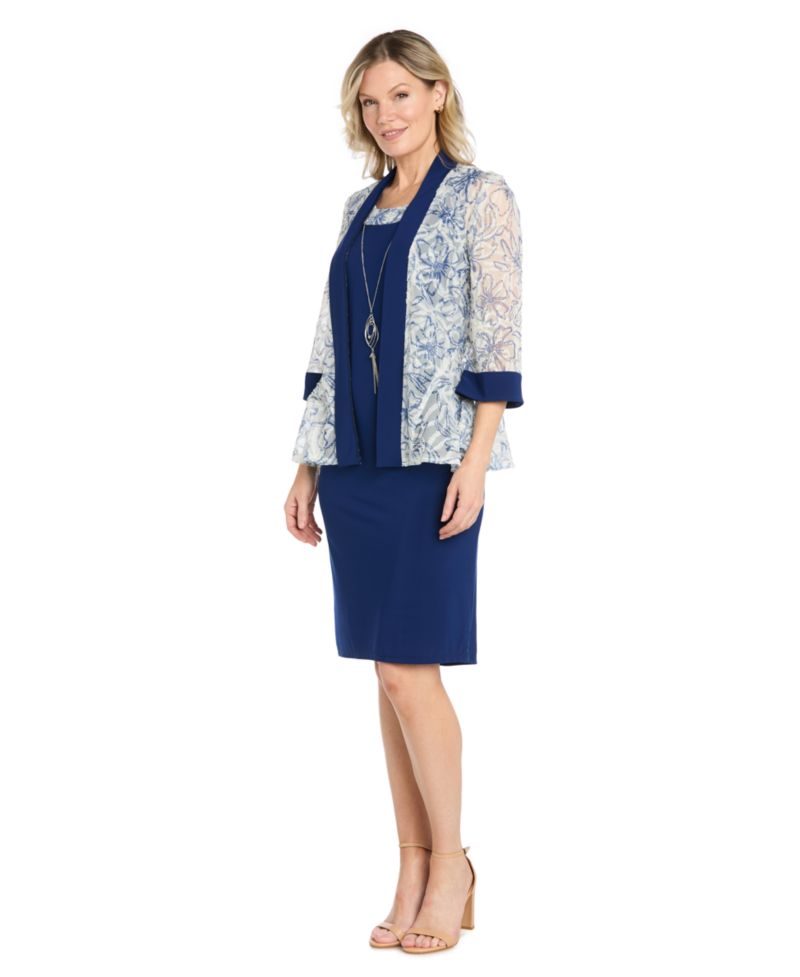 Petite Scoop Neck Jacket Dress