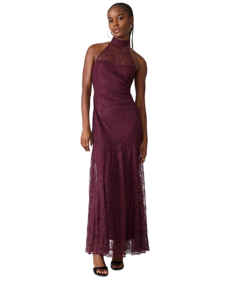Izzi Halter Sleeveless Lace Dress