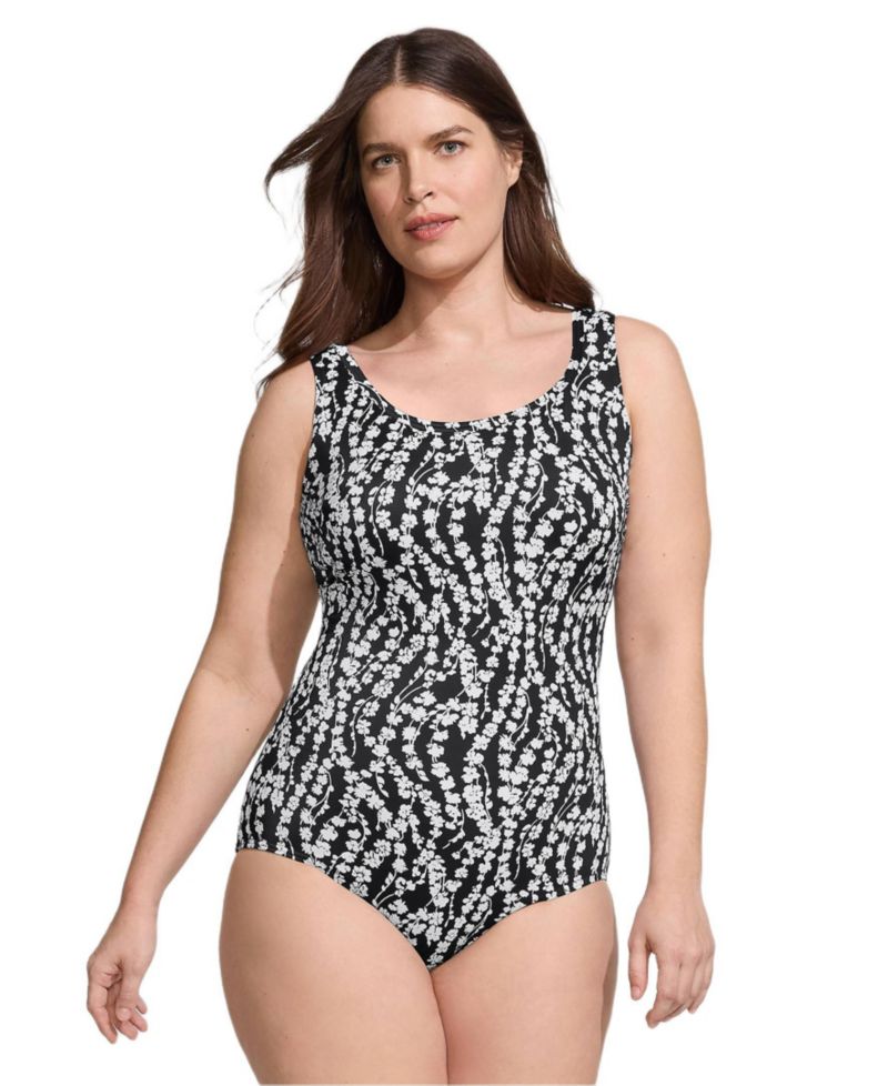 Women's DDD-Cup Chlorine Resistant Soft Cup Tugless Sporty One Piece Swimsuit