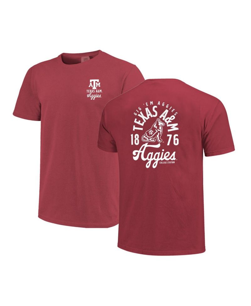 Men's Maroon Texas A&M Aggies Comfort Colors Mascot Overlay T-Shirt