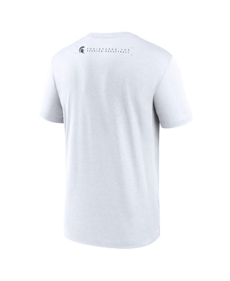 Men's White Michigan State Spartans 2025 Courtside Basketball Legend Dri-FIT T-Shirt