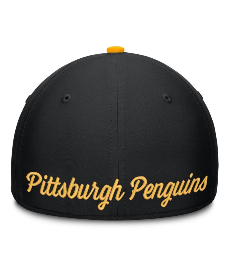 Men's Black/Gold Pittsburgh Penguins Stretch Hat