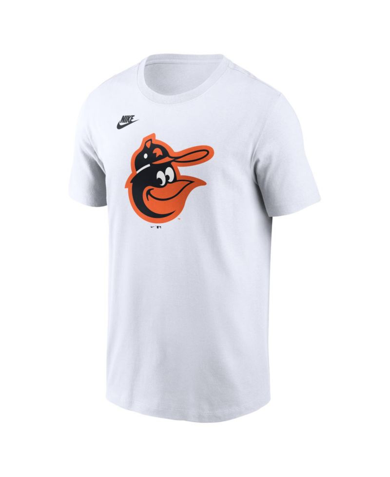 Men's White Baltimore Orioles Cooperstown Collection Logo T-Shirt