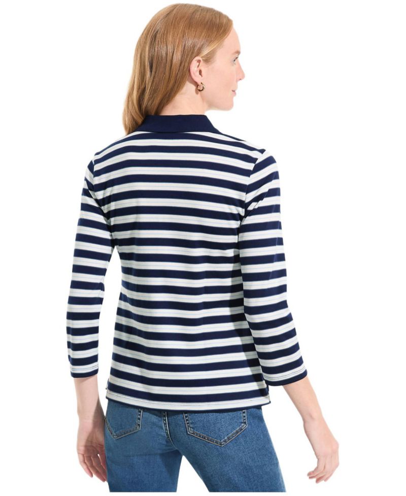 Women's 3/4 Sleeve Supima Cotton Polo Shirt