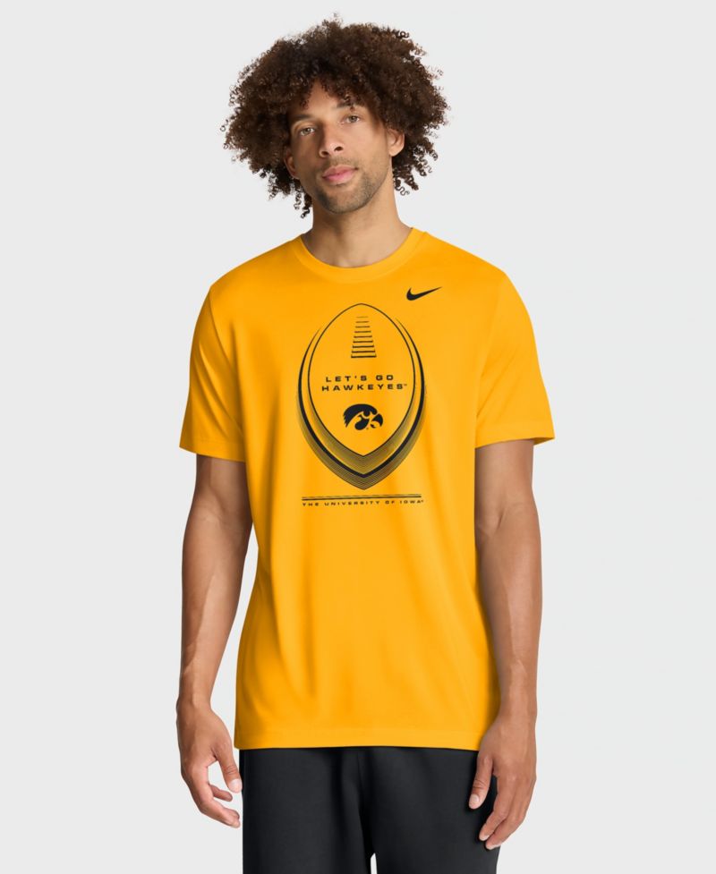 Men's Gold Iowa Hawkeyes Primetime Legend Football Icon Dri-FIT T-Shirt