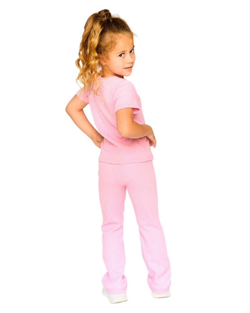 Baby Girls Crinkle Jersey Leggings Pink