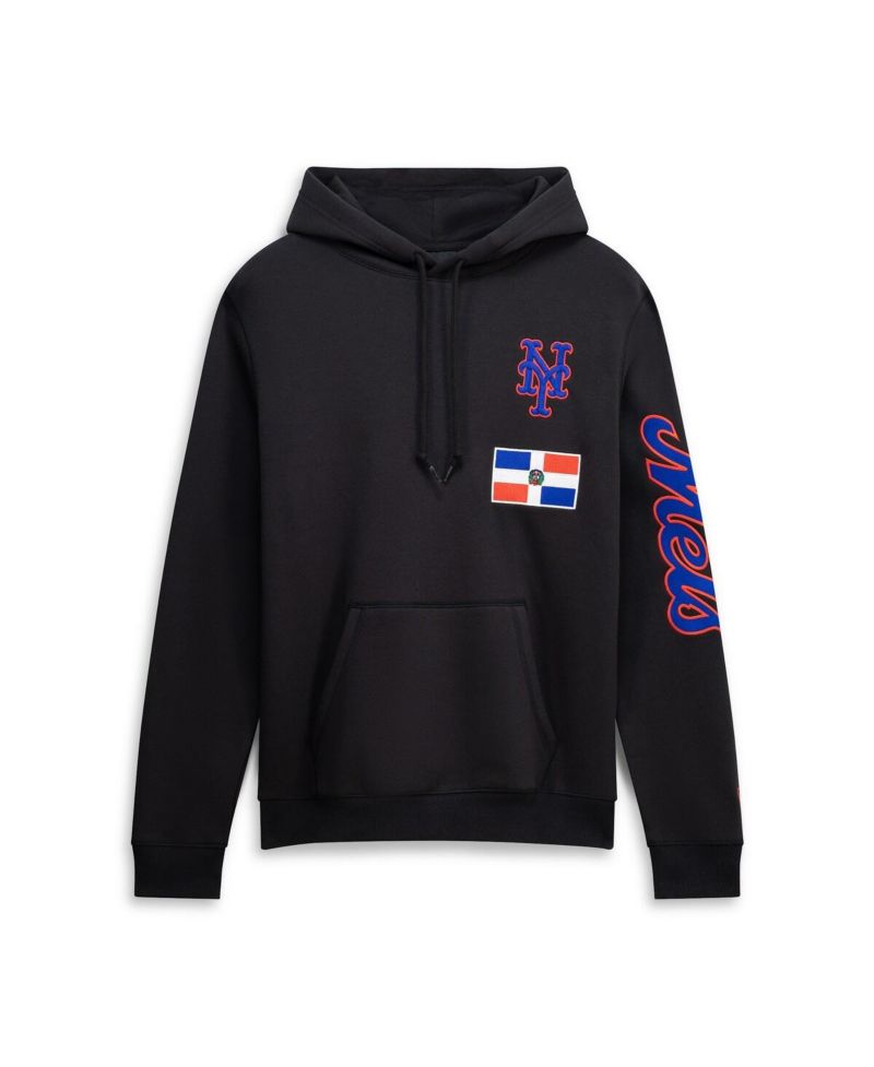 Men's Black New York Mets Dominican Republic Country Flag Hoodie