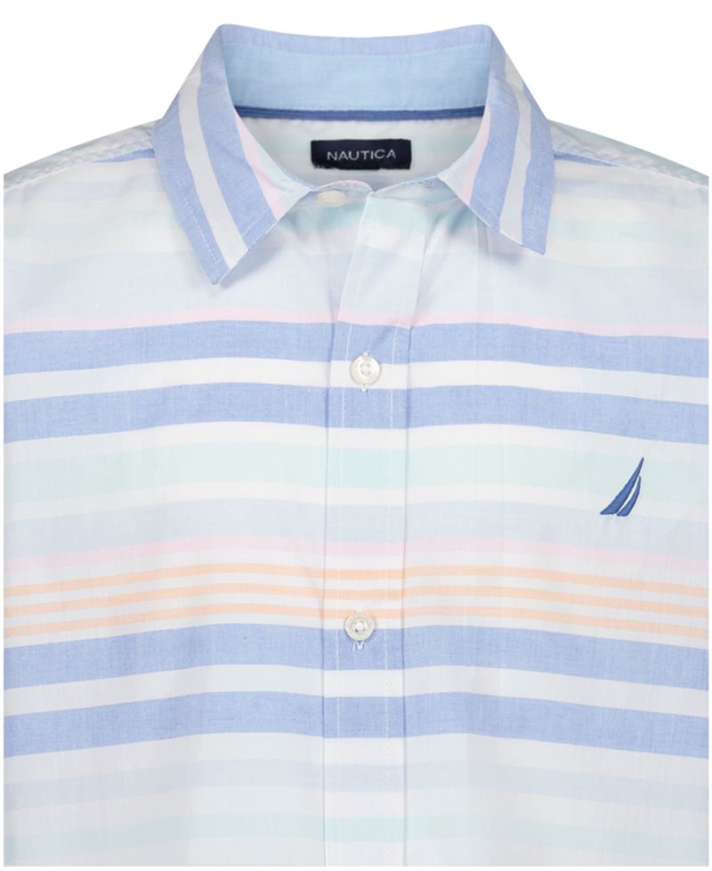 Boys' 8-20 Cabana Stripe Short-Sleeve Woven Shirt