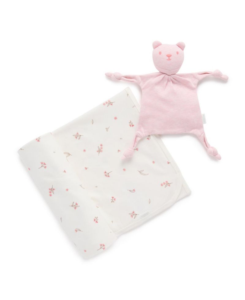Baby Girl Stretch Swaddle & Comforter Gift Pack