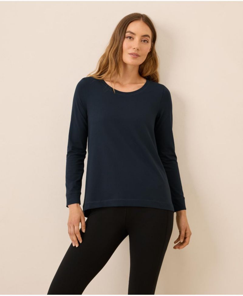 Women's Luxe Stretch Jersey Swing Long Sleeve Tee