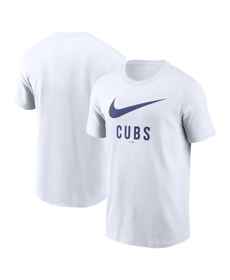 Men's White Chicago Cubs Swoosh T-Shirt