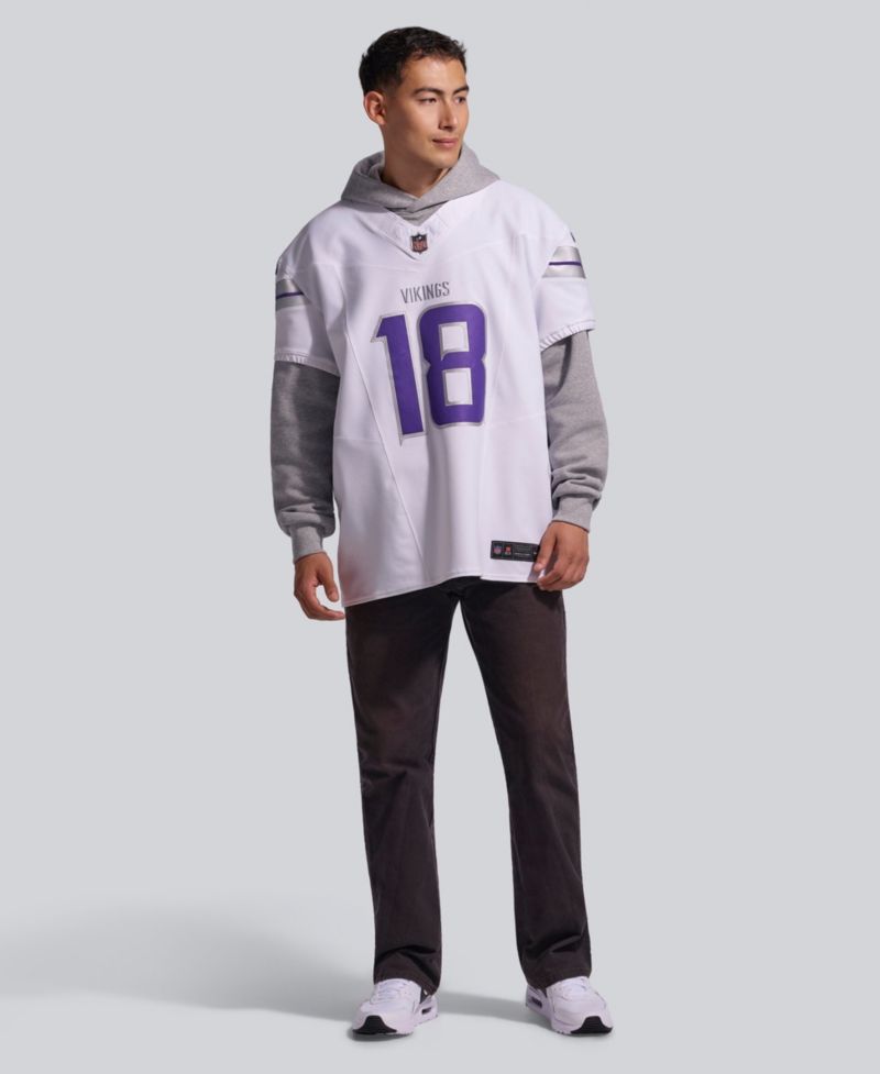Men's Justin Jefferson White Minnesota Vikings Alternate Vapor F.U.S.E. Elite Player Jersey