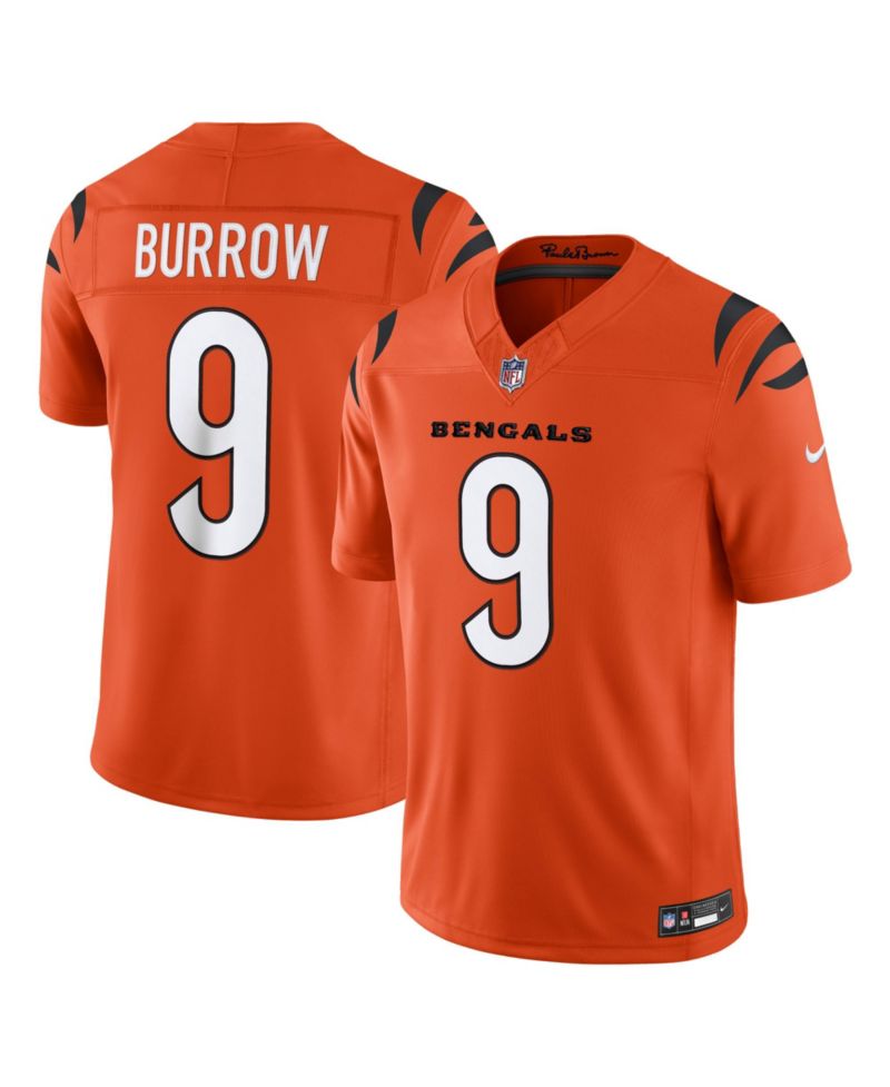 Men's Joe Burrow Orange Cincinnati Bengals Alternate Vapor F.U.S.E. Stitched Limited Jersey