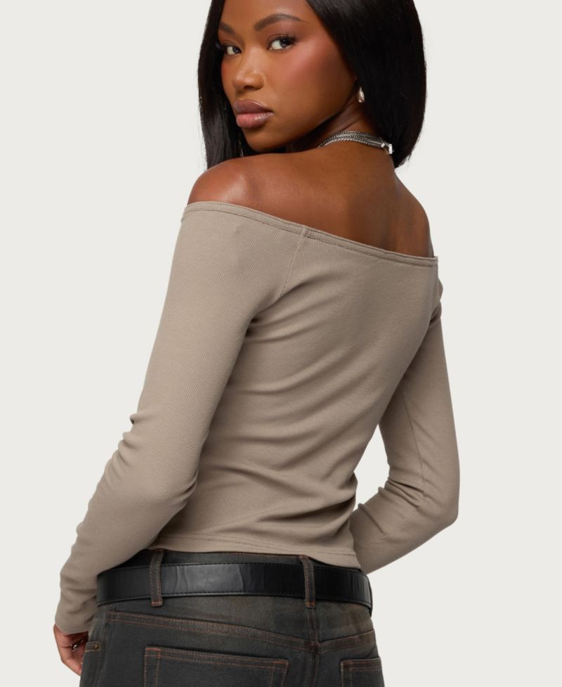 Women's Cambria Ribbed Off Shoulder Top