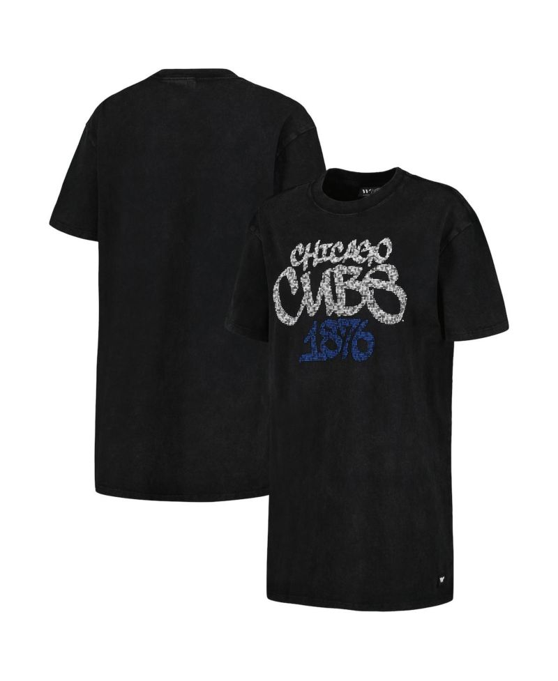 Women's Black Chicago Cubs T-Shirt Dress