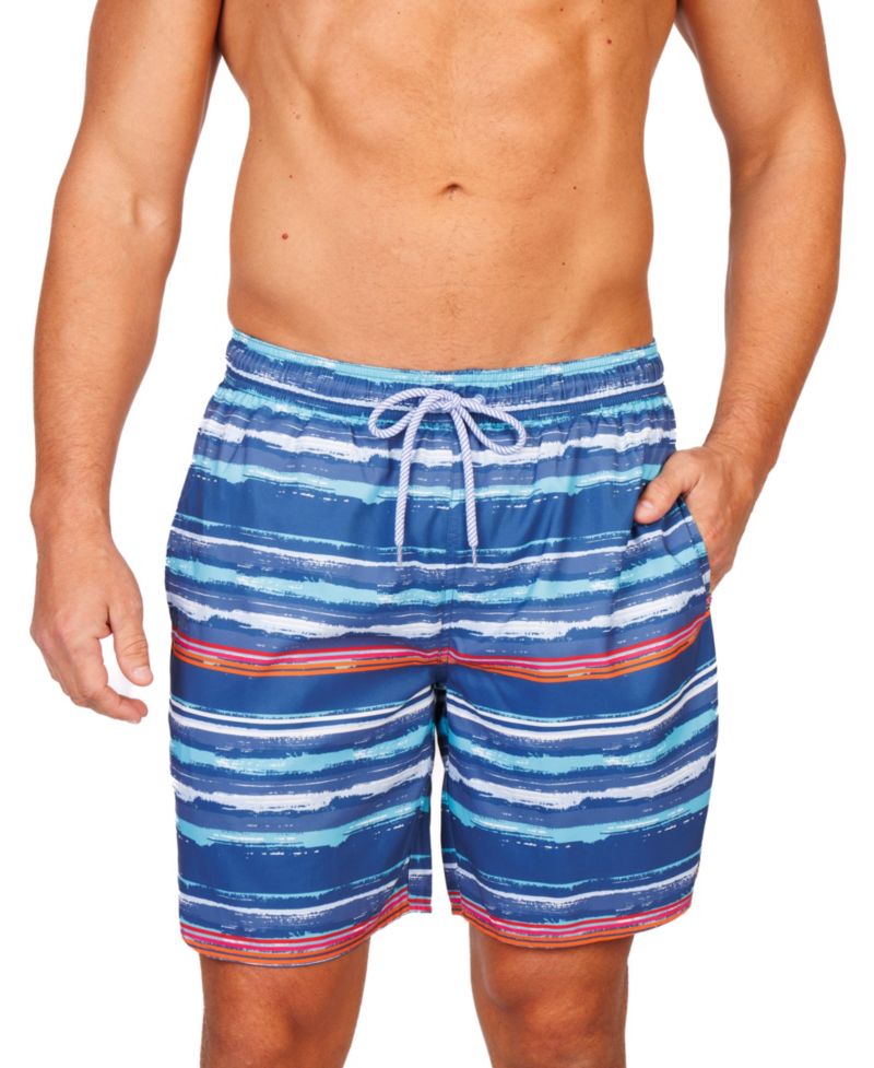 Men's Abstract Stripes Swim Shorts