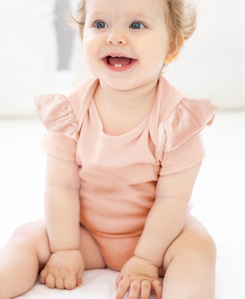 Baby Girls' Rory Ruffle Shoulder Bodysuits, 5-Pack