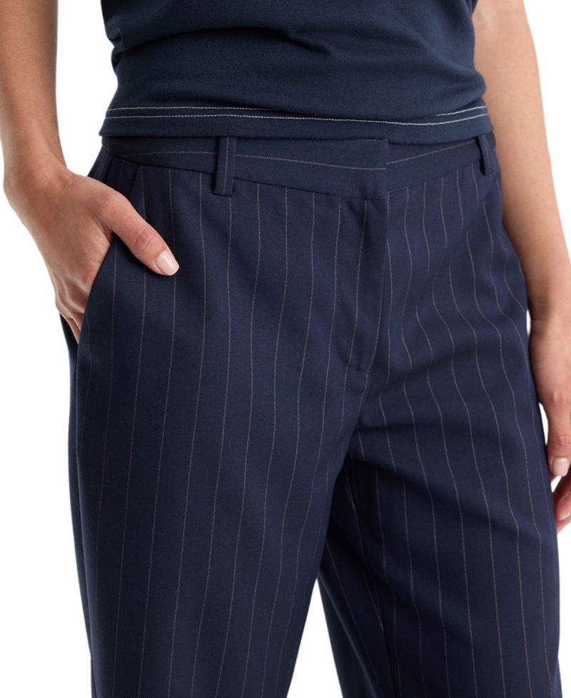 Women's Low-Rise Relaxed Straight-Leg Pants