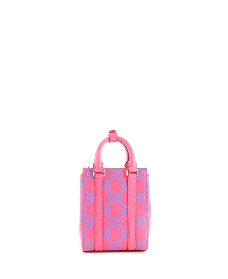 Mini Convertible Open Tote GG Embossed Perforated Leather