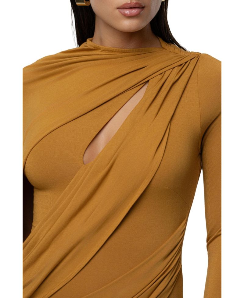 Women's Draped Elegance Cape Dress
