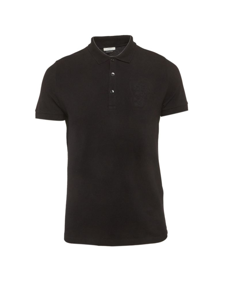 Men's Collection Medusa Embossed Cotton Polo T-Shirt